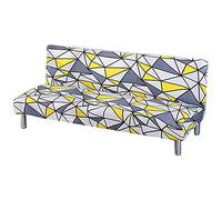 Copridivano Senza Braccioli Pieghevole Divano Letto 3 posti all-Coperto Copridivani Elasticizzati Universale Motivo Geometrico Anti Scivolo Copri Divano, 180-210 cm (Geometrico)