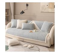 Copridivano spesso per divano a 1, 2 o 3 posti, universale, antiscivolo, in flanella a forma di L, super morbido, adatto agli animali domestici, protezione per mobili del soggiorno (grigio, 60 x 180