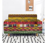 Copridivano Stile Boho Poliestere Elasticizzato 1 2 3 4 Posti Copridivano Beige Marrone Stile Etnico Africano Decorazione Casa Antimacchia Antiscivolo Sofa Cover per Soggiorno, 90-140cm, Color 3