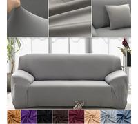 Copridivano tinta unita 1/2/3/4 posti per soggiorno Copridivano elastico in seta di latte Fodere per divani angolari Protezione per mobili per sedie