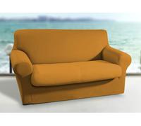 Copridivano Tinta Unita Elasticizzato Antimacchia Modello Sagomato Colore Senape