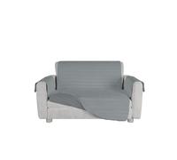 Copridivano Trapuntato 2 Posti in Microfibra Grigio Chiaro