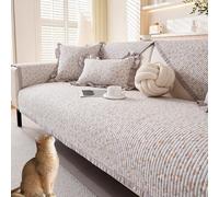 Copridivano Trapuntato in Cotone Scozzese, copridivano Rustico in Stile Rustico, copridivano Boho, per Cani, Antiscivolo, Morbido, Lavabile, Protezione per mobili, Animali Domestici, Gatti (D, 35 * 4