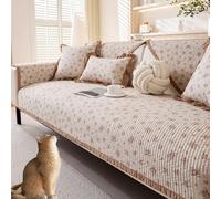 Copridivano Trapuntato in Cotone Scozzese, copridivano Rustico in Stile Rustico, copridivano Boho, per Cani, Antiscivolo, Morbido, Lavabile, Protezione per mobili, Animali Domestici, Gatti (C, 43 * 9