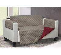 Copridivano Trapuntato Lello Antimacchia Double Face Tortora-Bordeaux
