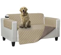 Copridivano Trapuntato Queen Antimacchia Double Face Tortora-Crema