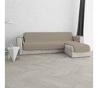 Copridivano Trendy Reversibile con Penisola, Tortora, 290 cm