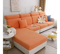 Copridivano universale 2023, fodera per divano ad alta elasticità resistente all'usura e antiscivolo a forma di L, protezione per divano resistente alle macchie (arancione, grande coprisedile singolo)