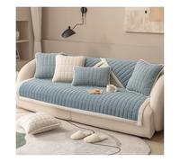 Copridivano universale a forma di L, spesso, motivo scozzese, antiscivolo, super morbido, in flanella, adatto per animali domestici, adatto a 1 3 posti, decorazione per soggiorno, blu, 60 x 180 cm