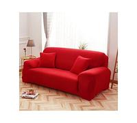 Copridivano universale elasticizzato per divano a 3 posti, colore rosso, in poliestere, facile da pulire, si adatta alla maggior parte dei divani, elegante e funzionale, per la casa