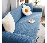 Copridivano universale, elastico, lavabile, per divano da 1 a 5 posti, resistente ai graffi, design all-inclusive, adatto da 305 cm a 360 cm, blu