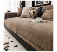 Copridivano universale in ciniglia, antiscivolo, per chaise longue, adatto per divani a 1/2/3/4 posti, 110 x 210 cm, elegante protezione per mobili per la casa