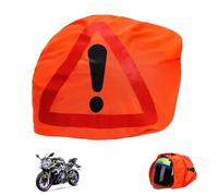 Coprielmetto con Triangolo Emergenza Borsa di Segnalazione Triangolo di Pronto Soccorso per Moto Caschi Moto per Contrassegnare i Punti Pericolosi sul Luogo di un Incidente (46 x 43 cm, Arancione)