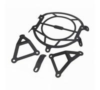 Coprifaro Metallico Rotondo Anello Frontale Kit Protezione Faro Nero