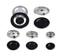 Coprifiamma per Piano Cottura a Gas - Set 11 Pezzi Universale in 3 Misure (55mm, 75mm, 100mm) | Resistente al Calore per Sicurezza | Protezione da Schizzi e Sporco | Per la Pulizia e Manutenzione