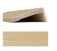 Coprifilo / Mostrina piatta impiallacciata 80 x 12 x 2250 mm con aletta 25 mm