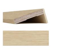 Coprifilo / Mostrina piatta impiallacciata 80 x 12 x 2250 mm con aletta 25 mm / Rovere