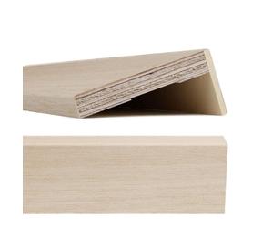 Coprifilo / Mostrina piatta impiallacciata lunghezza 300 cm con aletta 25 mm