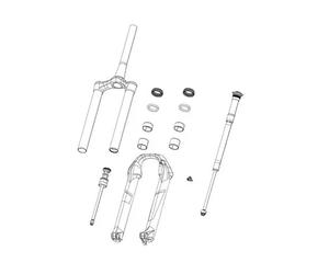 Copriforcella di ricambio Rockshox Rs 29" 15 x 110 Boost - Pike Ultimate C1 - Pike Flight Attendant 2023 Noir