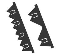 Coprifornelli in acciaio inox 2 pezzi,riempitivo retrattile resistente al calore for piano cottura e forno,protezioni laterali nere regolabili, blocca briciole e fessure for vento