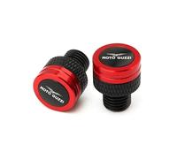 Copriforo Base Specchietto Lega Alluminio Per Guzzi V85TT V100 Mandello V7 Stone V85 TT Bobber Breva 850 1100 1200 Tappi Per Fori Specchietti Moto CNC Viti Bulloni(Red)