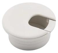 Copriforo for cavo da scrivania in plastica | Piano del computer della scrivania dell'ufficio: gestione di cavi e fili(White 2 Inch)