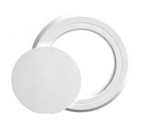 Copriforo Parete Tondo, ABS Pannello di Accesso 2 Pezzi, Adesivo 3 Secondi per Soffitto Cartongesso Ispezione Tubi Idraulica(White,140mm/5.5")