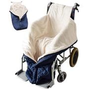 Coprigambe accogliente foderato in pile antivento con cerniera, poncho for sedia a rotelle elettrica manuale con vestibilità universale, for pazienti anziani e disabili