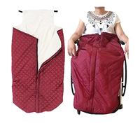 Coprigambe for sedia a rotelle con protezione for la schiena e il piede della gamba antivento, con cerniera e villo for la gamba e la parte inferiore del corpo