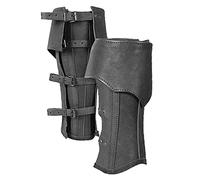 Coprigambe in Pelle Medievale, Gotico Half Chaps Knight Leg Kit Armor Men Rider Boot Cover Ghetta Costume Cosplay, Stile Medievale