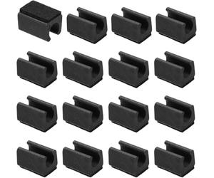 Coprigambe in plastica con imbottitura in feltro per ridurre l'attrito tra le gambe delle sedie e le superfici del pavimento (16 nero)
