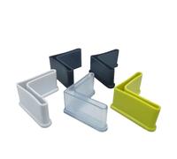 Coprigambe in PVC a forma di L. Angolo triangolare Piede in ferro Cuscinetto in gomma antiscivolo Mensola Tavolo Sedia Piedini for mobili Cuscinetti for gambe Protezione for pavimento (Colore : Trans