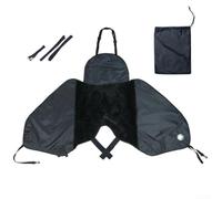 Coprigambe isolato per scooter, nero 420D Oxford impermeabile antivento protezione termica, design a scatto regolabile per piccole moto invernali