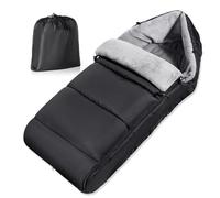 Coprigambe Passeggino Universale, Imperméable Sacco Termico Passegginopour avec Fermeture Éclair Réglable, Inverno Sacco Passeggino Invernale, Amovible, Tissu Cationique Chaud, Nero Elegante