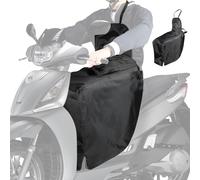 Coprigambe per scooter, inverno, protezione gambe con pile invernale, per scooter, gambe, scooter, 63 x 38 x 45 cm, con cintura per tutti i tipi di scooter (nero)
