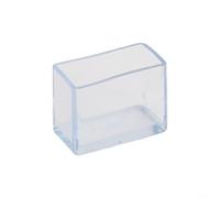 Coprigambe per sedie in PVC trasparente, copertura rettangolare per piedini di mobili, protezione per gambe di sedie in PVC trasparente per PADS (25x50mm)