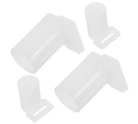 Coprigambe per Zanzariera in Plastica Bianco 4 Pezzi | Punte per Pali della Zanzariera, Leggero e Facile da Installare, Alta Adattabilità e Forma Stabile