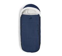 Coprigambe Stokke YOYO, Navy Blue - Fodera in Sherpa, Cappuccio in Pile con coulisse, Doppia Imbottitura - Lavabile in Lavatrice a 30°C - Include Borsa Piccola