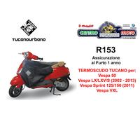 Coprigambe Termoscudo Tucano R153X con Assicurazione Furto Vespa 50 / VXL