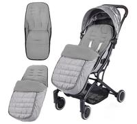 Coprigambe universale per passeggino, foderato in pile, impermeabile, antivento, 2 in 1, copertura per i piedi della carrozzina, caldo e accogliente, cuscino rimovibile per passeggino