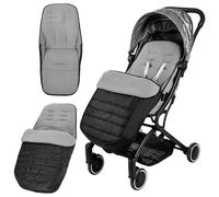 Coprigambe universale per passeggino, foderato in pile, impermeabile, antivento, 2 in 1, per bambini, invernale, caldo, comodo, con dita dei piedi rimovibili