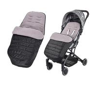 Coprigambe universale per passeggino, foderato in pile, impermeabile e antivento, 2 in 1, caldo, rimovibile, con doppia cerniera