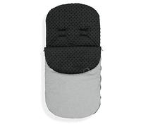 Coprigambe universale per passeggino, in pile, colore: grigio pietra (nero)