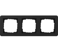COPRIINTERRUTTORE GIRO 0213153 - triplo Gira E1, nero opaco, plastica