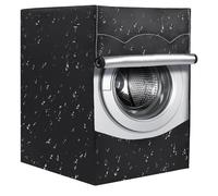 Coprilavatrice, 420D Oxford Telo Impermeabile Antipolvere e Antimacchia Anti Sunlight Protezione Esterni Interno Chiusura Apertura Anteriore, Lavatrice e Asciugatrice (Black,60×53×85cm)