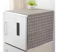 Coprilavatrice con 6 Tasche Portaoggetti Tappetino Protezione Superiore per Lavatrice Asciugatrice, Antiscivolo Antipolvere Per Lavanderia, Cucina Frigorifero Microonde Multiuso