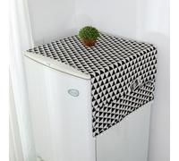 Coprilavatrice con 6 Tasche Portaoggetti Tappetino Protezione Superiore per Lavatrice Asciugatrice, Antiscivolo Antipolvere Per Lavanderia, Cucina Frigorifero Microonde Multiuso