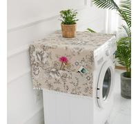 Coprilavatrice con 6 Tasche Portaoggetti Tappetino Protezione Superiore per Lavatrice Asciugatrice, Antiscivolo Antipolvere Per Lavanderia, Cucina Frigorifero Microonde Multiuso