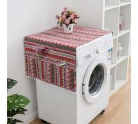 Coprilavatrice con 6 Tasche Portaoggetti Tappetino Protezione Superiore per Lavatrice & Asciugatrice Per Lavanderia Cucina Ideale per Famiglie