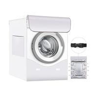 Coprilavatrice da Esterno Impermeabile, Coprilavatrice da Interno Spesso Argentato, Copri Lavatrice Esterni con Apertura Anteriore, Copri Asciugatrice da Esterno Protezione Solare, 60 * 64 * 85 CM